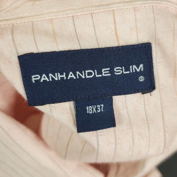 Vintage Panhandle Slim Mens Size 18 x 37 Button Down Western Shirt Pearl Snaps - Picture 4 of 16